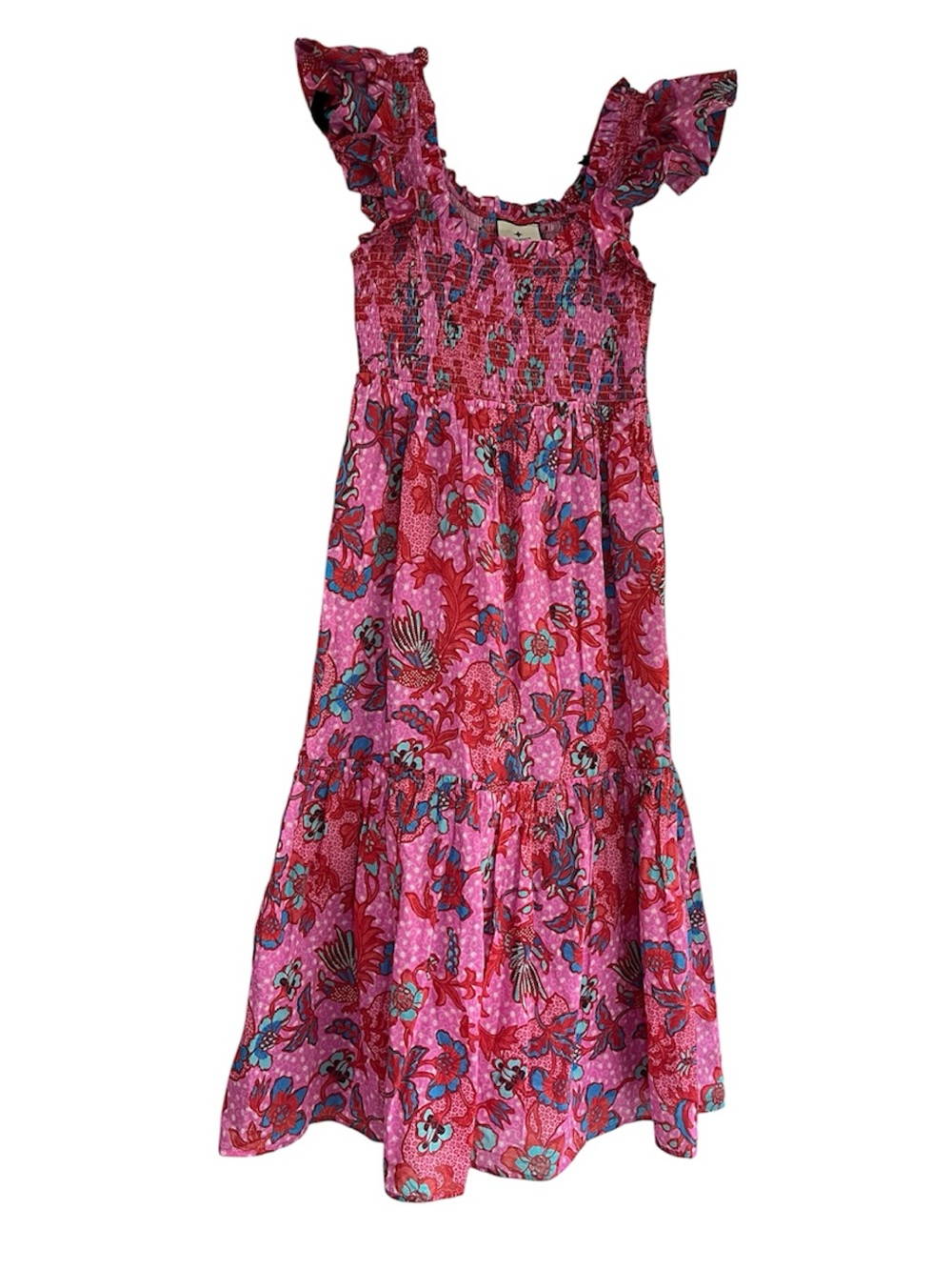 Tuckernuck Bougainvillea Breeze Mallie Dress Pink Floral Size Small Sundress